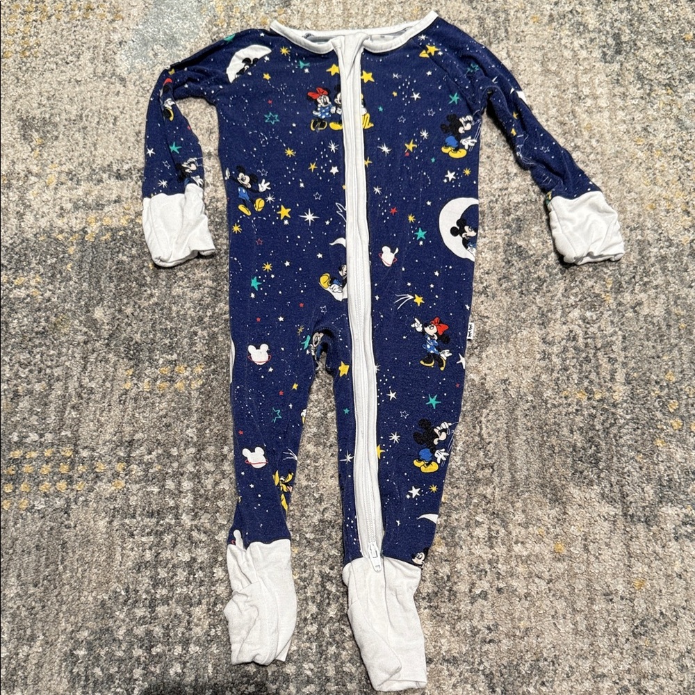 Little Sleepies Kids Footie Onesie - Navy and White